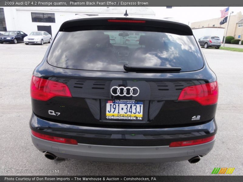 Phantom Black Pearl Effect / Espresso Brown 2009 Audi Q7 4.2 Prestige quattro