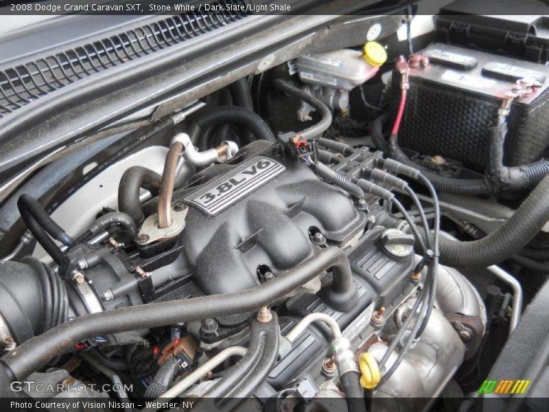Stone White / Dark Slate/Light Shale 2008 Dodge Grand Caravan SXT