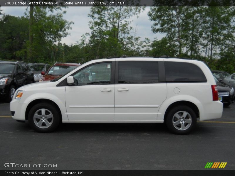 Stone White / Dark Slate/Light Shale 2008 Dodge Grand Caravan SXT