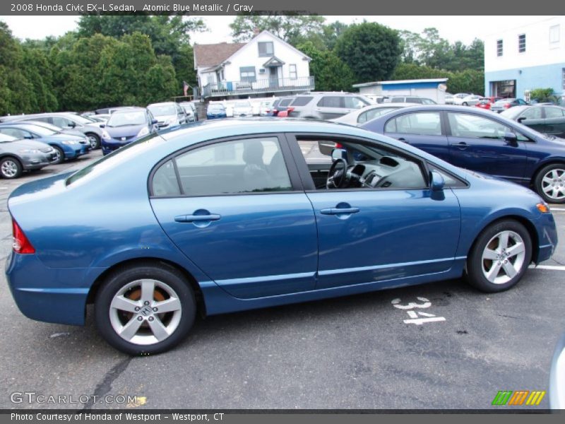 Atomic Blue Metallic / Gray 2008 Honda Civic EX-L Sedan