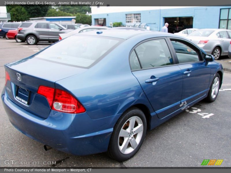 Atomic Blue Metallic / Gray 2008 Honda Civic EX-L Sedan