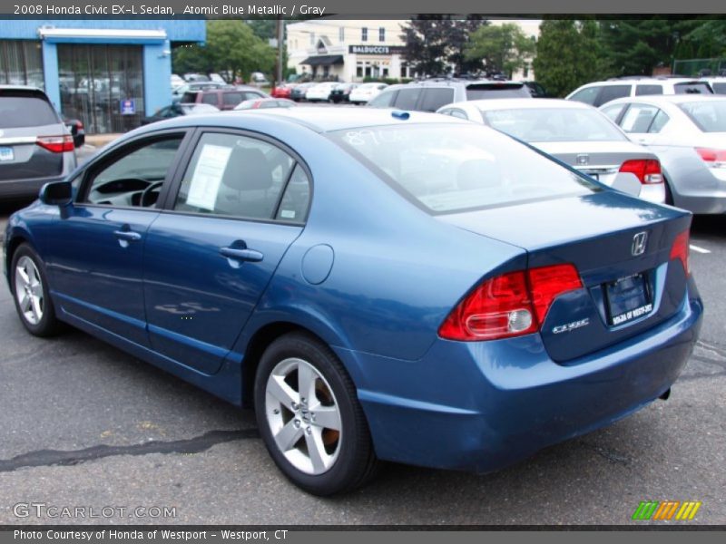 Atomic Blue Metallic / Gray 2008 Honda Civic EX-L Sedan