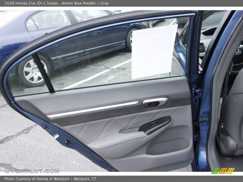 Atomic Blue Metallic / Gray 2008 Honda Civic EX-L Sedan