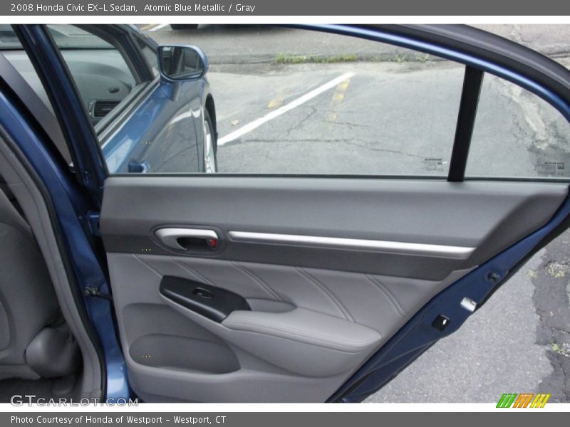 Atomic Blue Metallic / Gray 2008 Honda Civic EX-L Sedan
