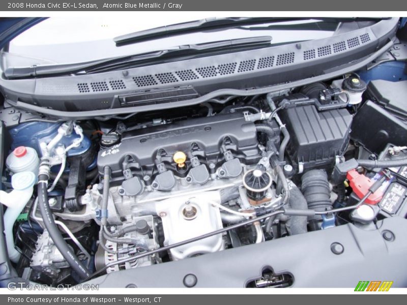 Atomic Blue Metallic / Gray 2008 Honda Civic EX-L Sedan