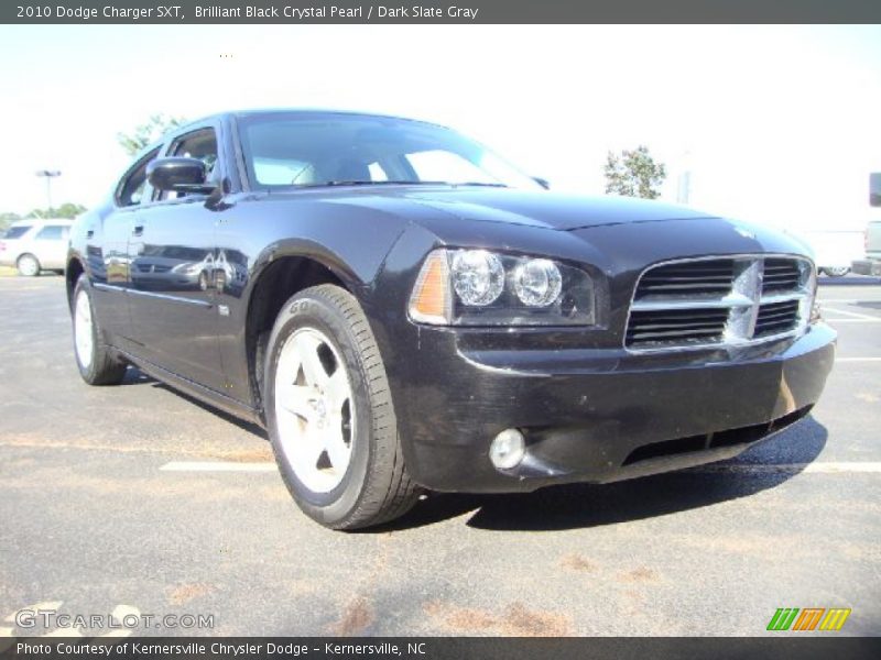 Brilliant Black Crystal Pearl / Dark Slate Gray 2010 Dodge Charger SXT