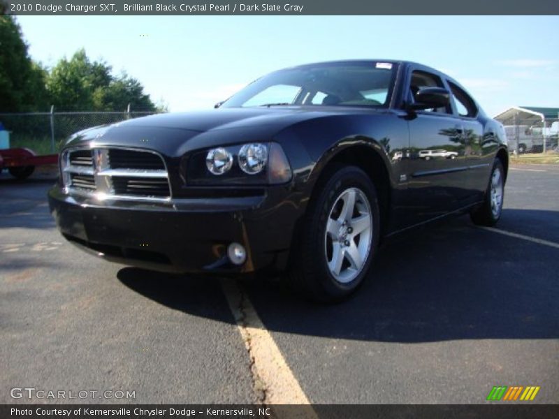 Brilliant Black Crystal Pearl / Dark Slate Gray 2010 Dodge Charger SXT