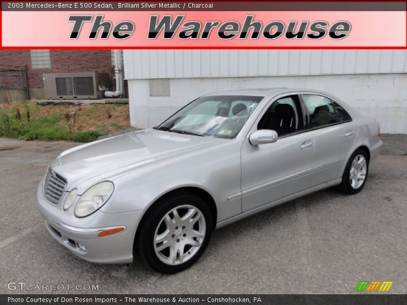 Brilliant Silver Metallic / Charcoal 2003 Mercedes-Benz E 500 Sedan