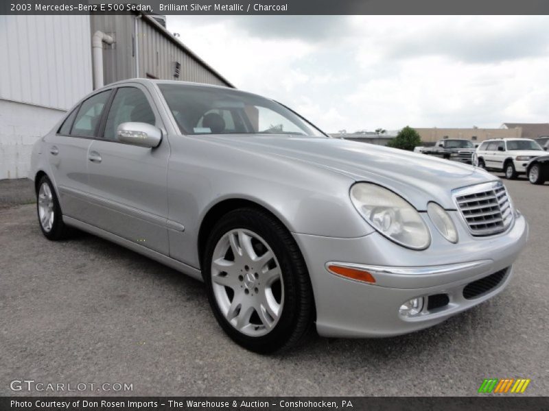 Brilliant Silver Metallic / Charcoal 2003 Mercedes-Benz E 500 Sedan