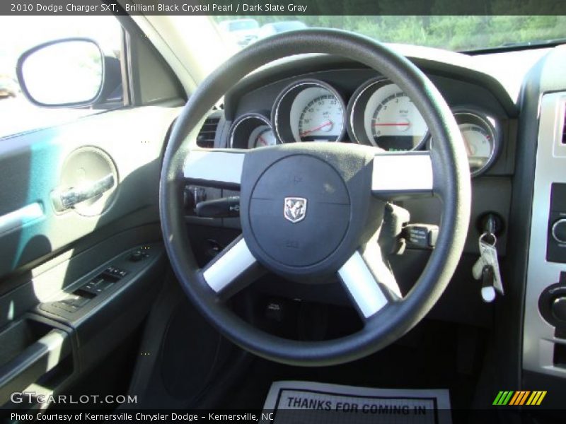 Brilliant Black Crystal Pearl / Dark Slate Gray 2010 Dodge Charger SXT