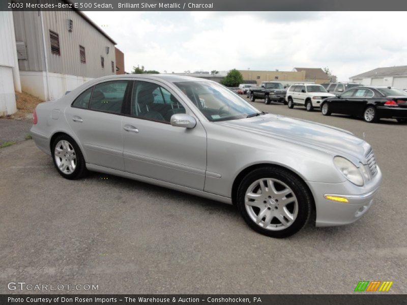 Brilliant Silver Metallic / Charcoal 2003 Mercedes-Benz E 500 Sedan