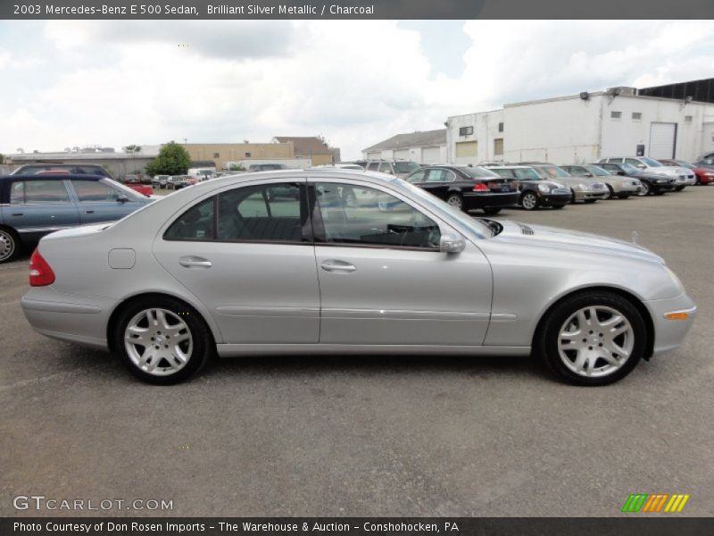 Brilliant Silver Metallic / Charcoal 2003 Mercedes-Benz E 500 Sedan