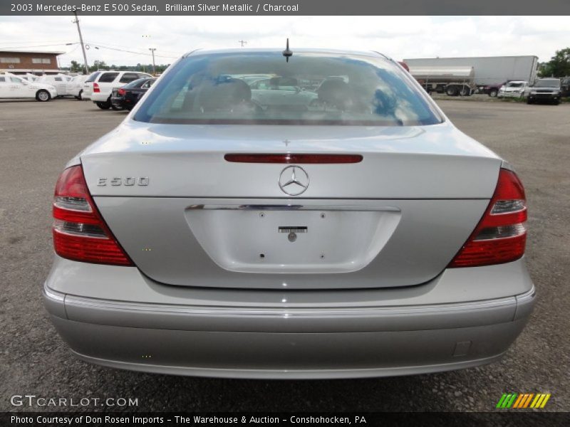 Brilliant Silver Metallic / Charcoal 2003 Mercedes-Benz E 500 Sedan