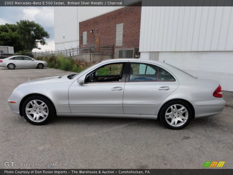 Brilliant Silver Metallic / Charcoal 2003 Mercedes-Benz E 500 Sedan