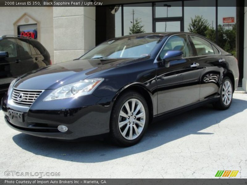 Black Sapphire Pearl / Light Gray 2008 Lexus ES 350