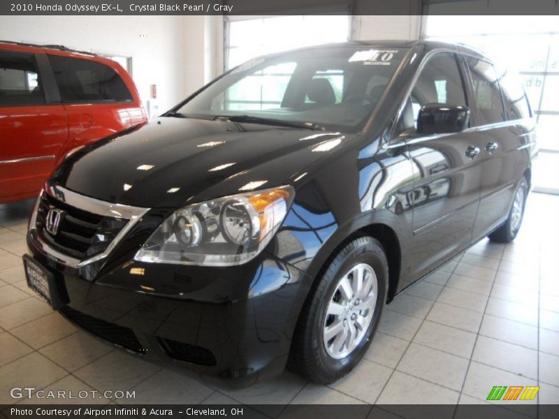 Crystal Black Pearl / Gray 2010 Honda Odyssey EX-L