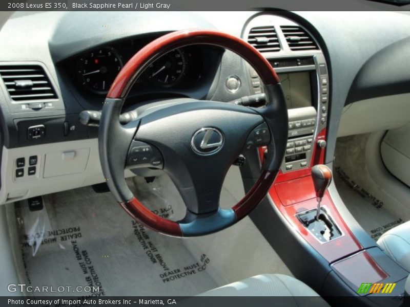 Black Sapphire Pearl / Light Gray 2008 Lexus ES 350