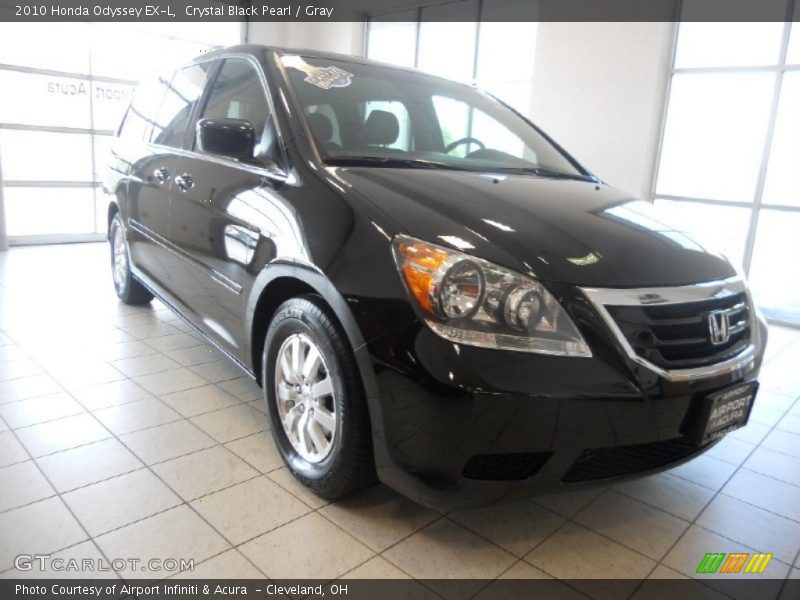 Crystal Black Pearl / Gray 2010 Honda Odyssey EX-L