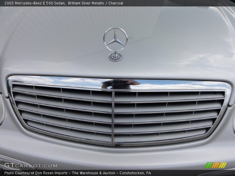 Brilliant Silver Metallic / Charcoal 2003 Mercedes-Benz E 500 Sedan