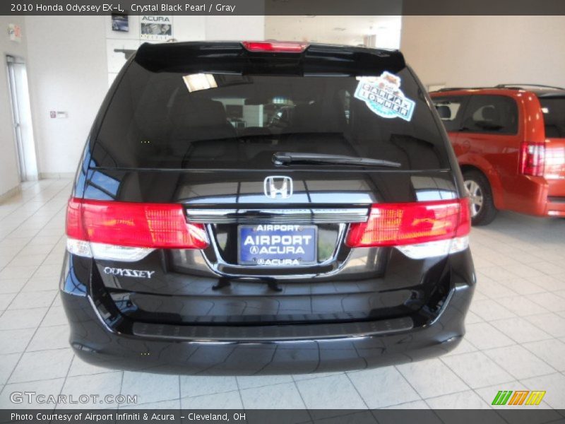 Crystal Black Pearl / Gray 2010 Honda Odyssey EX-L