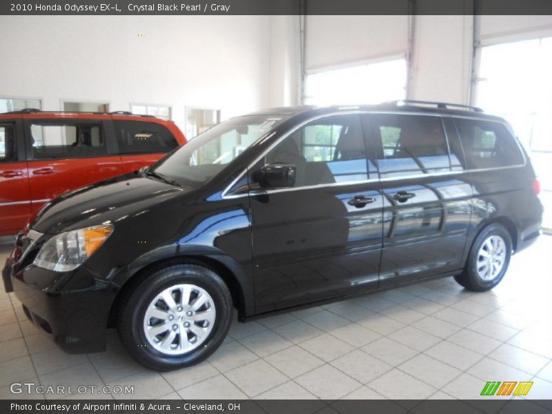 Crystal Black Pearl / Gray 2010 Honda Odyssey EX-L