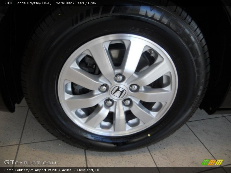 Crystal Black Pearl / Gray 2010 Honda Odyssey EX-L