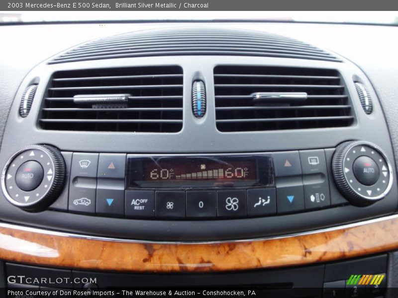 Brilliant Silver Metallic / Charcoal 2003 Mercedes-Benz E 500 Sedan