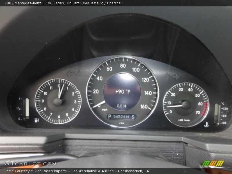 Brilliant Silver Metallic / Charcoal 2003 Mercedes-Benz E 500 Sedan