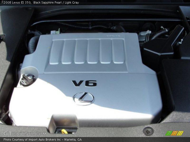 Black Sapphire Pearl / Light Gray 2008 Lexus ES 350