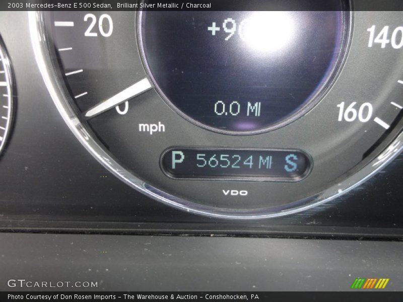 Brilliant Silver Metallic / Charcoal 2003 Mercedes-Benz E 500 Sedan