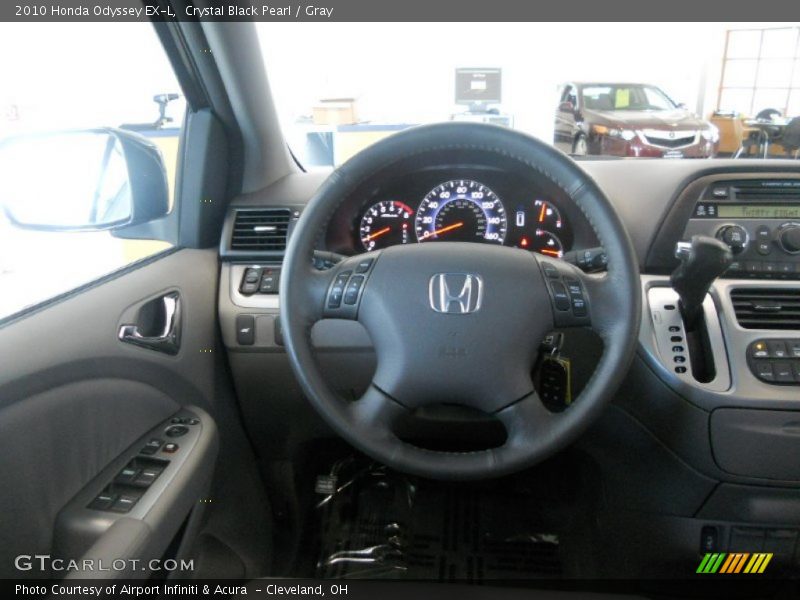 Crystal Black Pearl / Gray 2010 Honda Odyssey EX-L