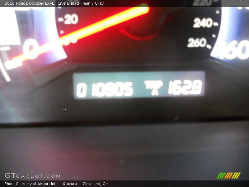 Crystal Black Pearl / Gray 2010 Honda Odyssey EX-L
