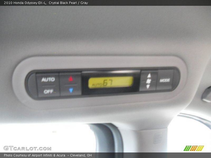 Crystal Black Pearl / Gray 2010 Honda Odyssey EX-L