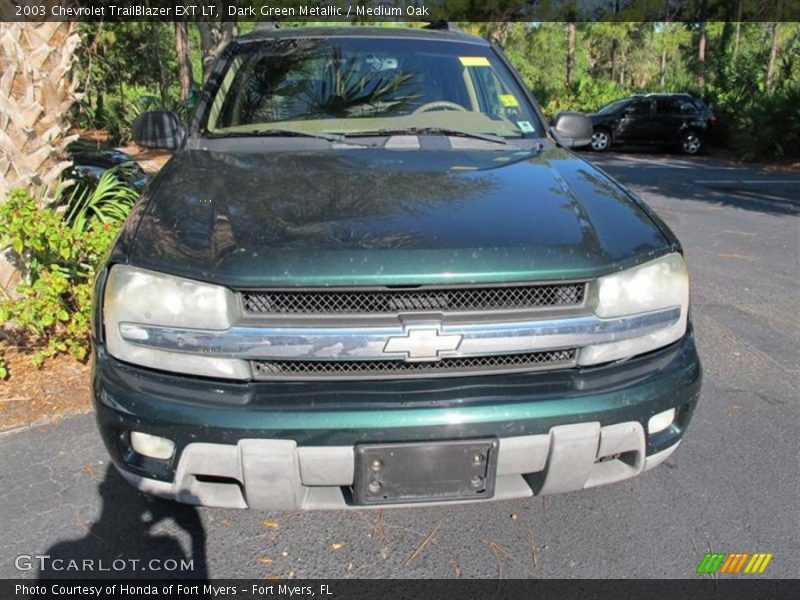 Dark Green Metallic / Medium Oak 2003 Chevrolet TrailBlazer EXT LT
