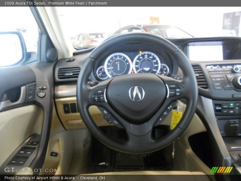Premium White Pearl / Parchment 2009 Acura TSX Sedan