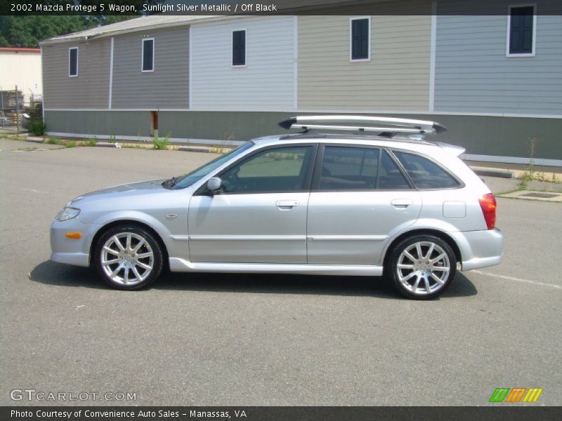Sunlight Silver Metallic / Off Black 2002 Mazda Protege 5 Wagon
