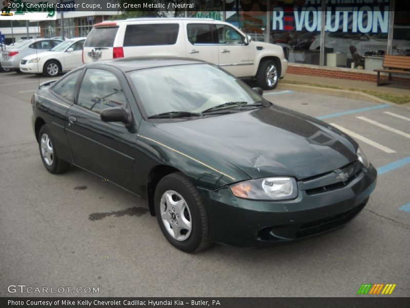 Dark Green Metallic / Neutral 2004 Chevrolet Cavalier Coupe