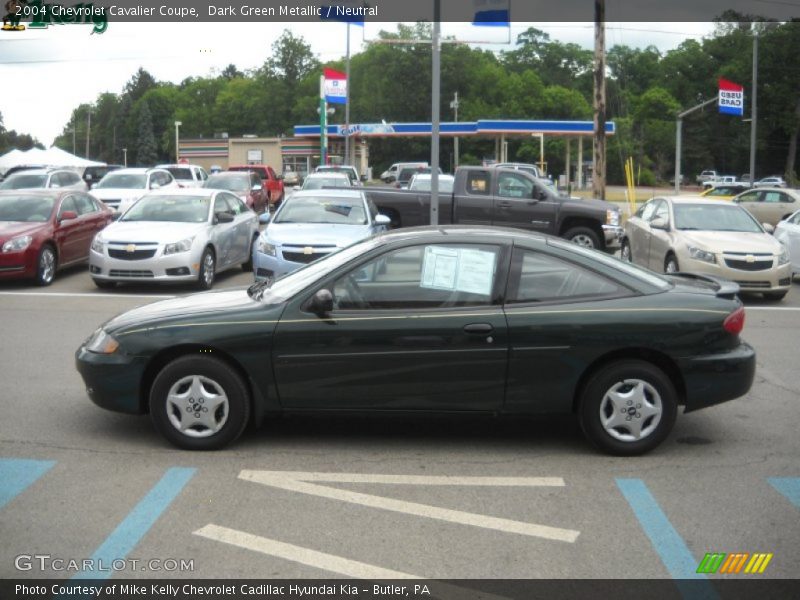 Dark Green Metallic / Neutral 2004 Chevrolet Cavalier Coupe