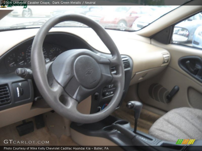 Dark Green Metallic / Neutral 2004 Chevrolet Cavalier Coupe