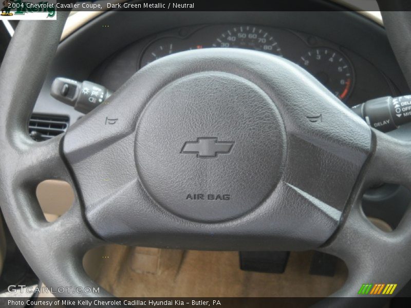 Dark Green Metallic / Neutral 2004 Chevrolet Cavalier Coupe