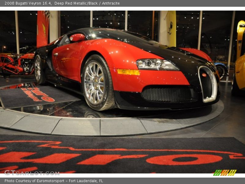 Deep Red Metallic/Black / Anthracite 2008 Bugatti Veyron 16.4