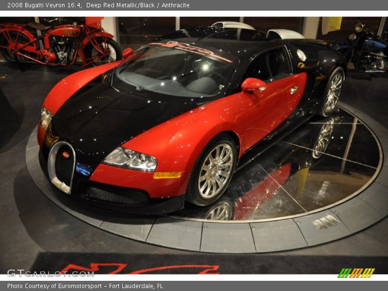 Deep Red Metallic/Black / Anthracite 2008 Bugatti Veyron 16.4