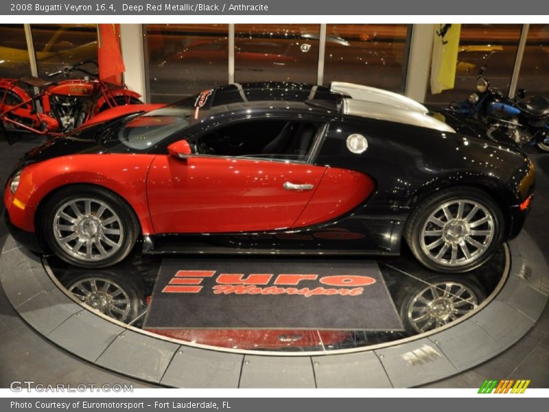 Deep Red Metallic/Black / Anthracite 2008 Bugatti Veyron 16.4
