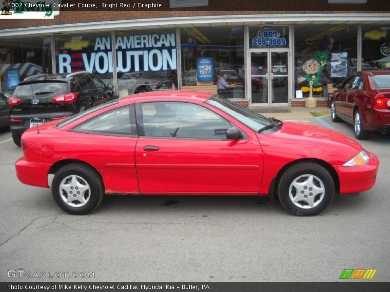 Bright Red / Graphite 2002 Chevrolet Cavalier Coupe