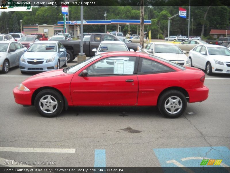 Bright Red / Graphite 2002 Chevrolet Cavalier Coupe