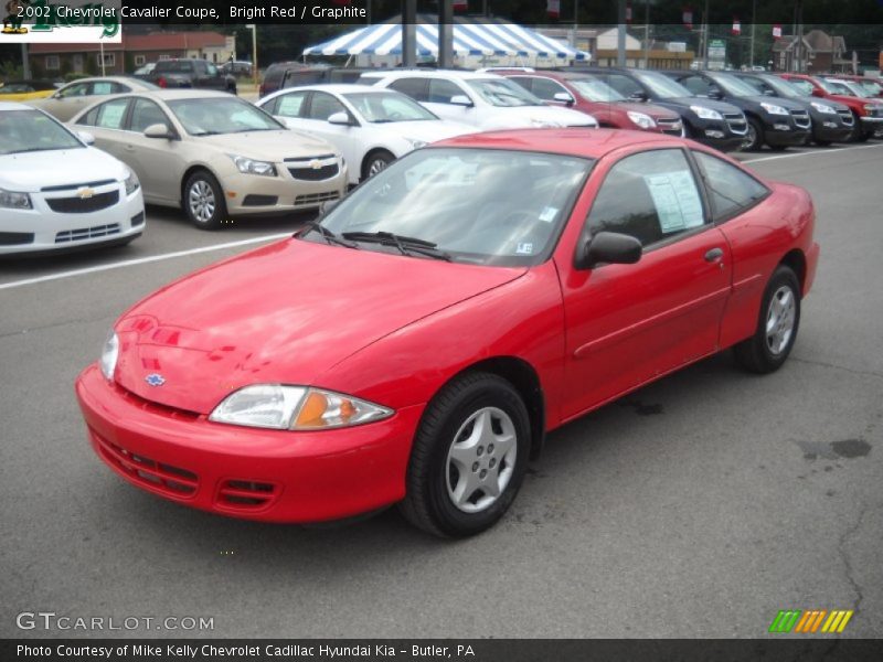 Bright Red / Graphite 2002 Chevrolet Cavalier Coupe