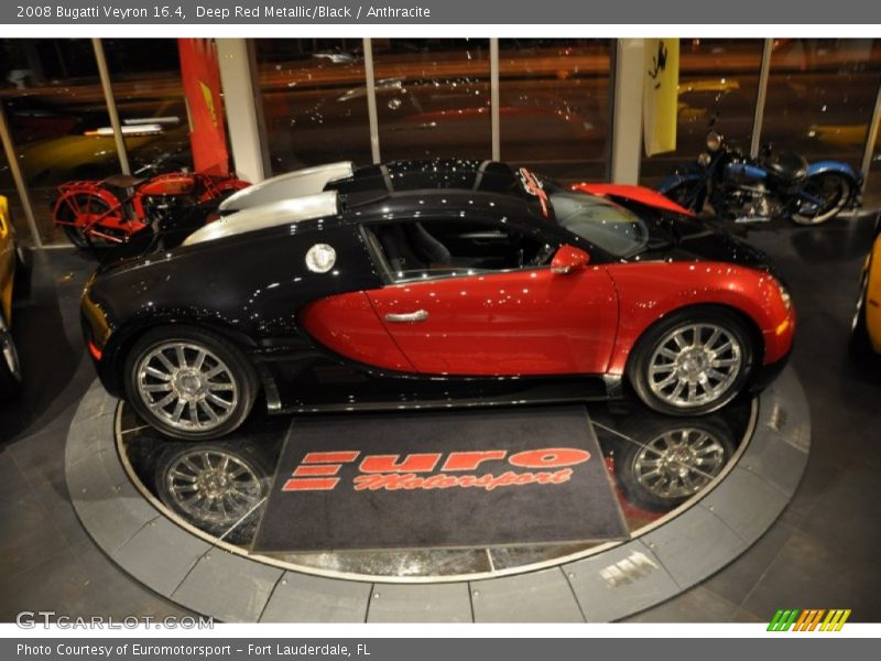 Deep Red Metallic/Black / Anthracite 2008 Bugatti Veyron 16.4