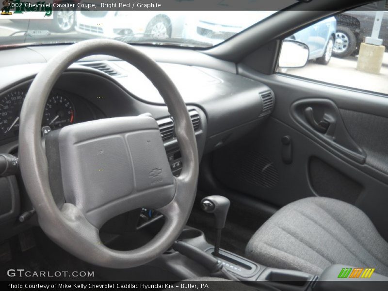 Bright Red / Graphite 2002 Chevrolet Cavalier Coupe