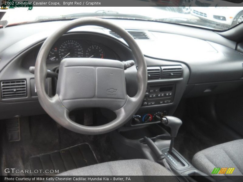 Bright Red / Graphite 2002 Chevrolet Cavalier Coupe