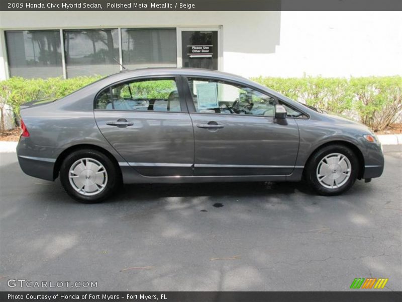 Polished Metal Metallic / Beige 2009 Honda Civic Hybrid Sedan